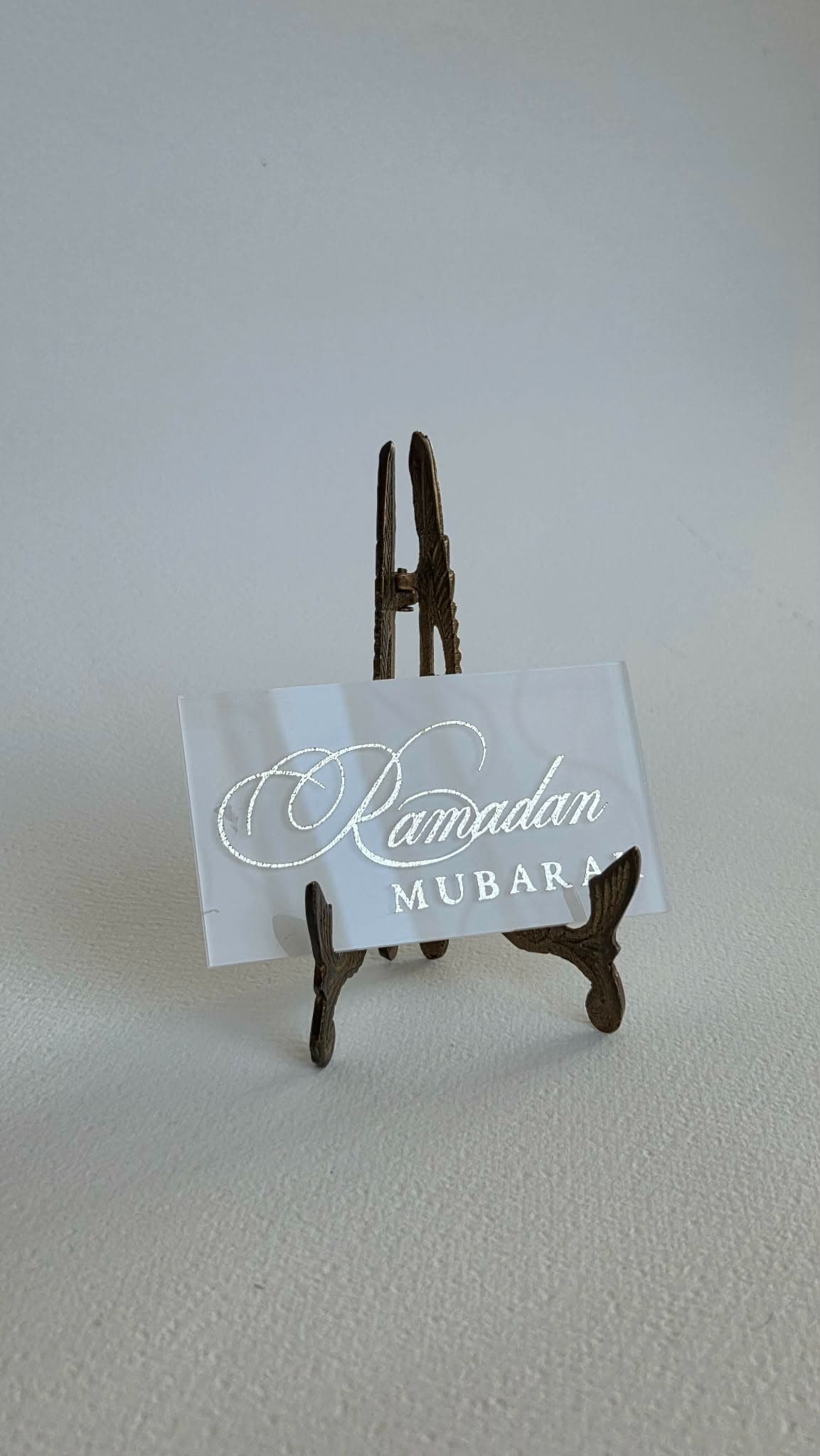 Ramadan - Marque-Place Rectangulaire Acrylique Blanc